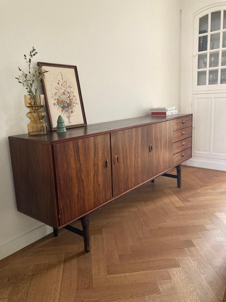 Fristho Franeker pallisander dressoir, Huis en Inrichting, Ophalen, Gebruikt, Met deur(en), 25 tot 50 cm