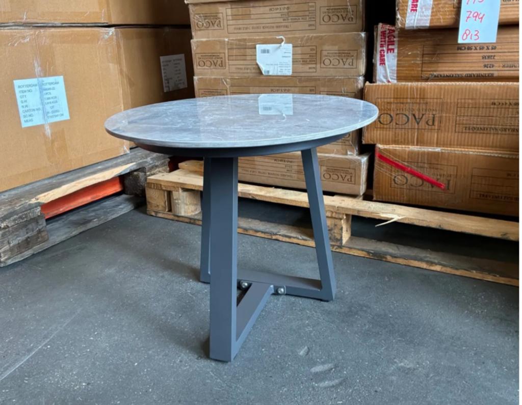 Thalasso buitentafel marmer - NIEUW!, Tuin en Terras, Tuintafels, Ophalen, Nieuw, Rond, Metaal