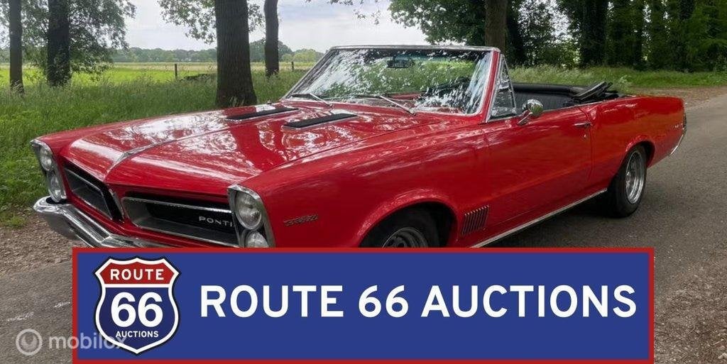 Pontiac LeMans Cabriolet | 1965 | Route 66 Auctions, Auto's, Oldtimers, Pontiac, Overige carrosserieën, Zwart, Bedrijf