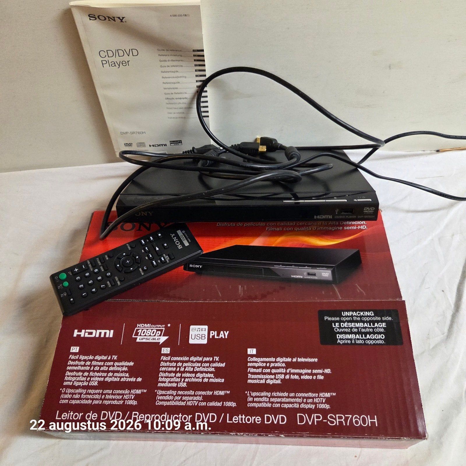Sony DVP-SR760H DVD-speler met HDMI en USB, Audio, Tv en Foto, Dvd-spelers, Ophalen of Verzenden, Zo goed als nieuw, Dvd-speler