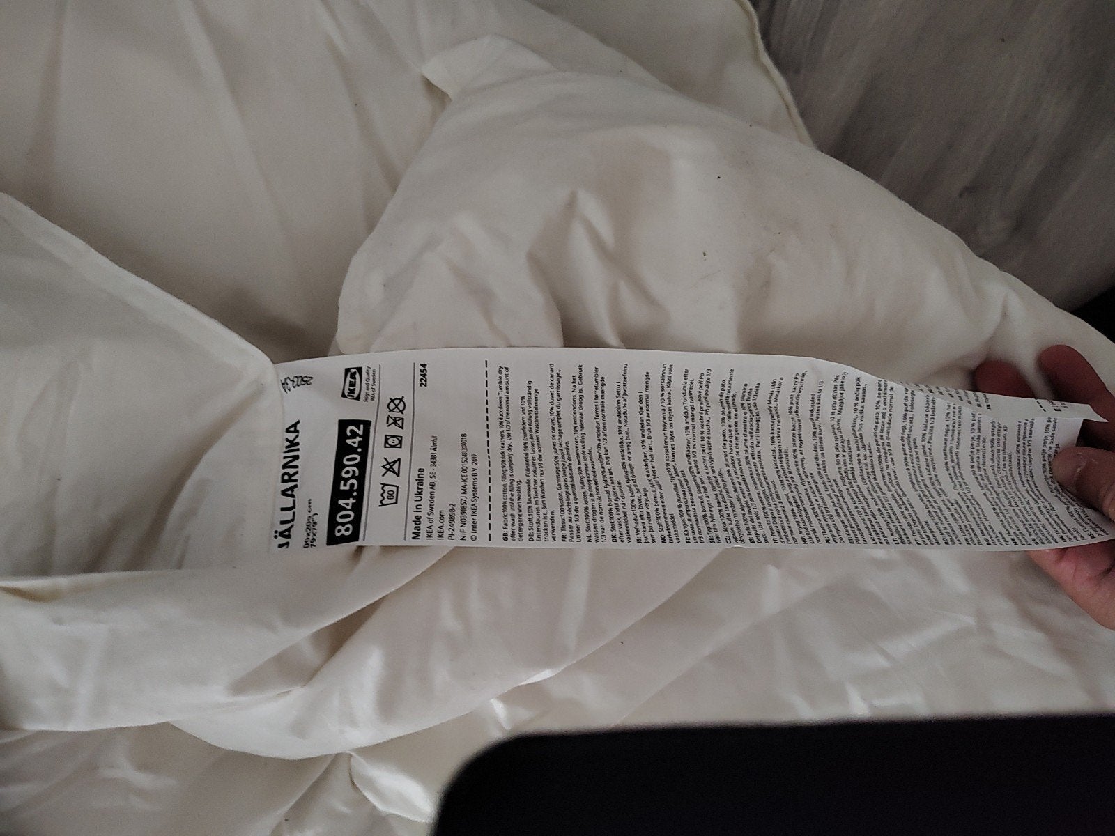 Ikea donzen dekbed winter 200x200, Ophalen of Verzenden, Zo goed als nieuw