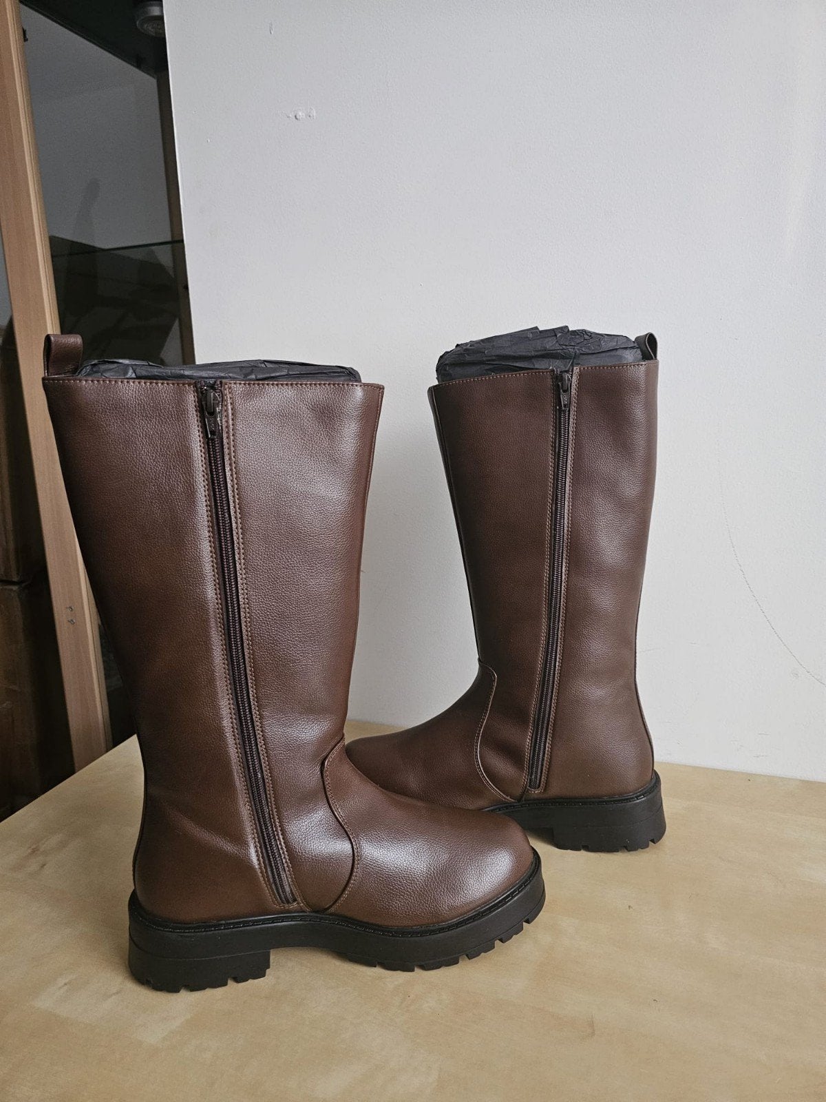 Bonprix Brown Knee-High Boots – Size 39, Hoge laarzen, Bruin, Nieuw, Ophalen of Verzenden