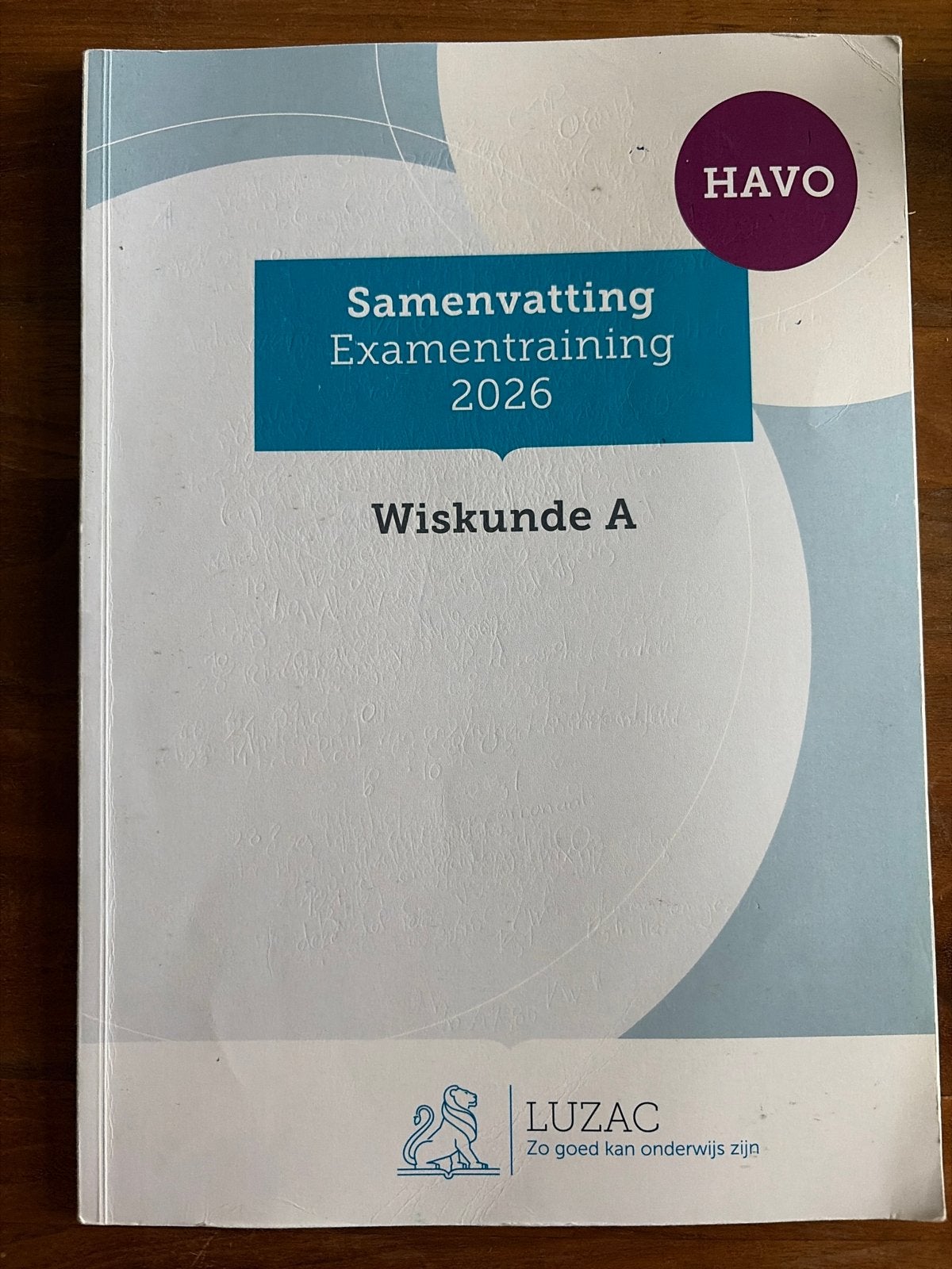 Samenvatting Examentraining 2026 Wiskunde A HAVO Luzac, Ophalen of Verzenden, Zo goed als nieuw, HAVO, Wiskunde A