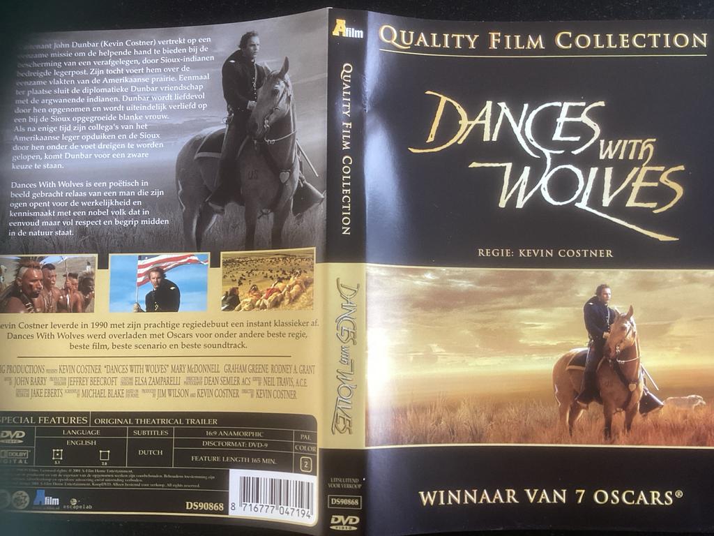 Dances With Wolves DVD - Kevin Costner - Winnaar 7 Oscars, Vanaf 12 jaar, Ophalen of Verzenden, Gebruikt