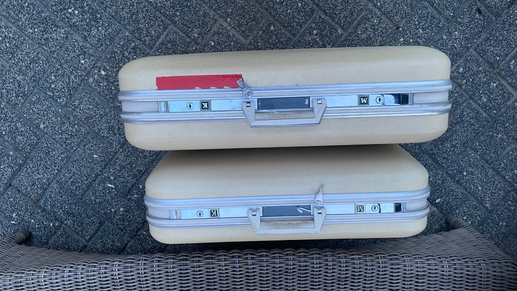 Vintage DELSEY Hardcase Koffer – Met Sleutels (Topstaat!), Sieraden, Tassen en Uiterlijk, Koffers, Ophalen, Gebruikt, 50 tot 60 cm