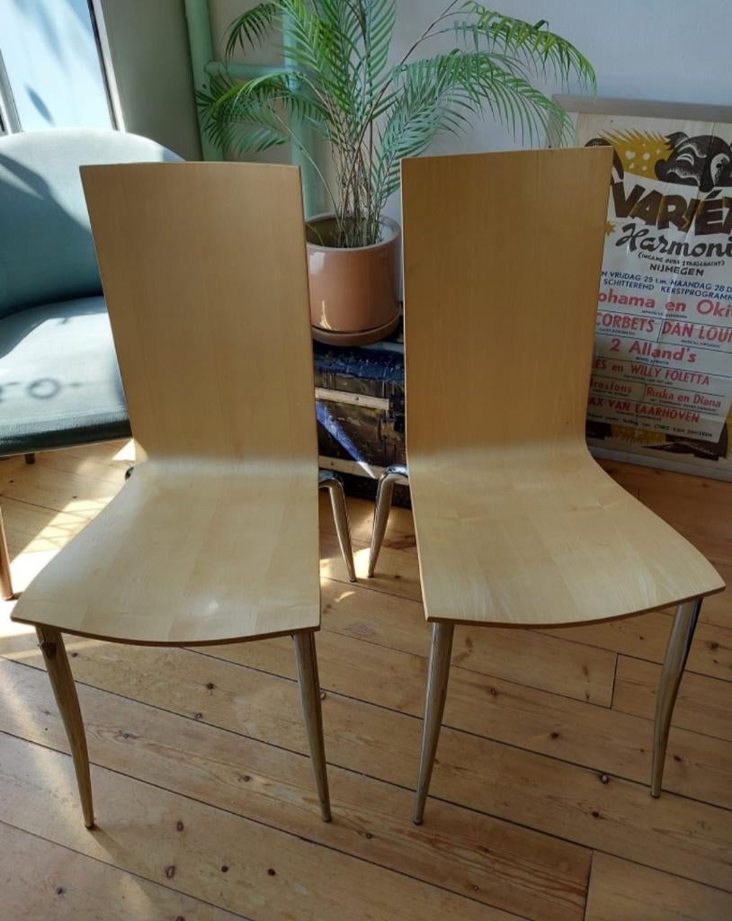 2 design stoelen Philippe Starck Model Olly Tango, Huis en Inrichting, Stoelen, Ophalen, Gebruikt, Twee, Grijs