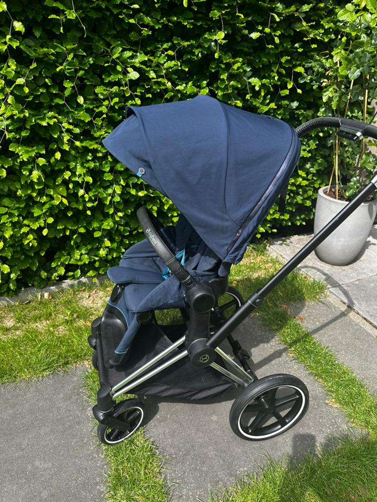 Cybex Priam kinderwagen (platinum), Ophalen, Zo goed als nieuw, Overige merken, Met reiswieg