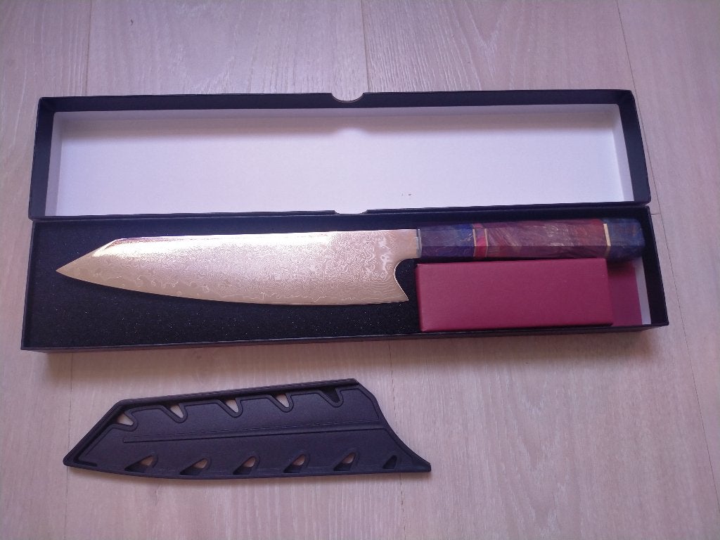 Japans kiritsuke vg10 koksmes Damascus koksmes chefs mes, Huis en Inrichting, Overige typen, Ophalen of Verzenden, Nieuw