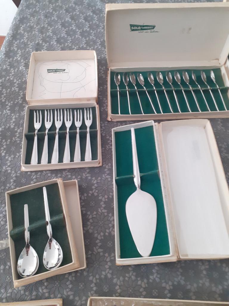 Sola bestek in doosje, Antiek en Kunst, Ophalen of Verzenden