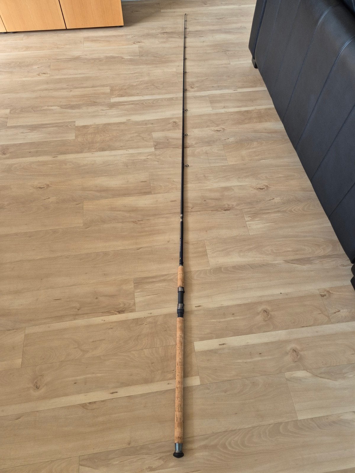 Handbouw zeebaarshengel, 2.90 m - Handy Fish, collector item, Watersport en Boten, Ophalen of Verzenden, Zo goed als nieuw, Werphengel