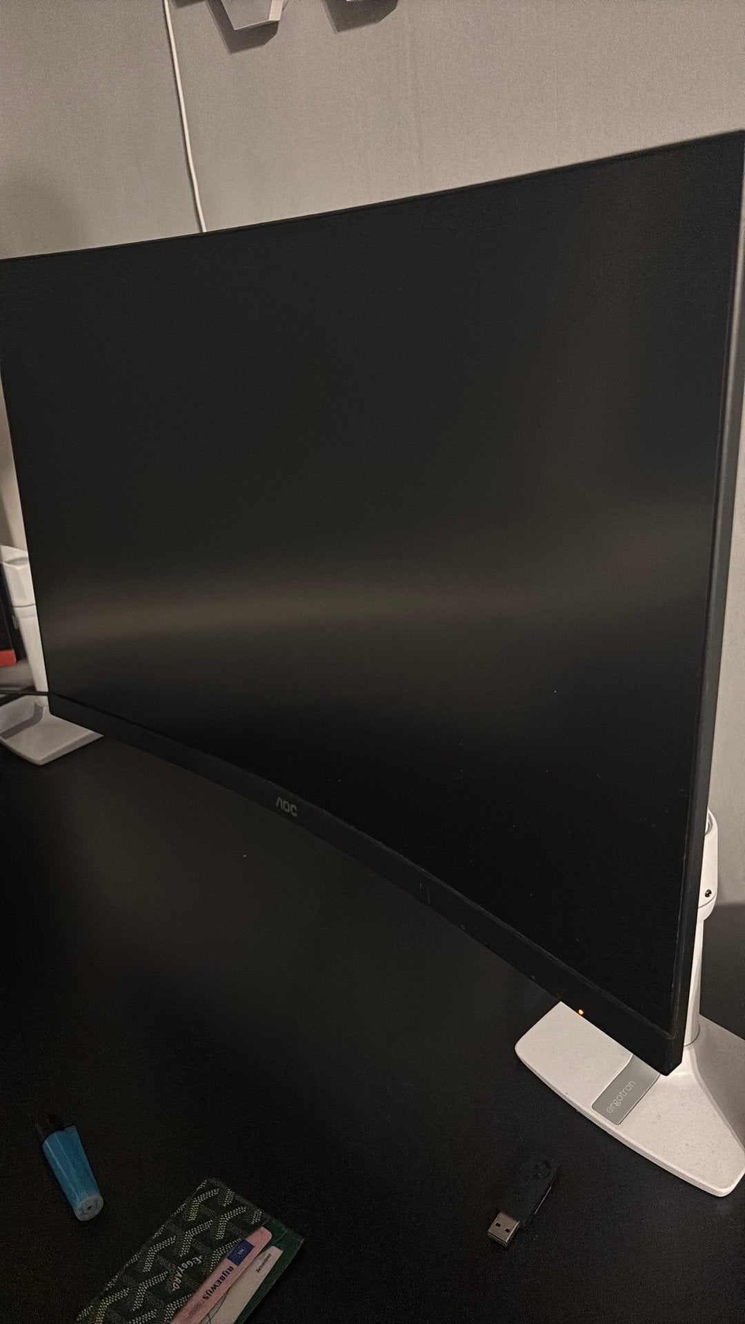 AOC 280hz curved gaming monitor IPS + Ergotron LX arm, IPS, Curved, Full HD, Zo goed als nieuw