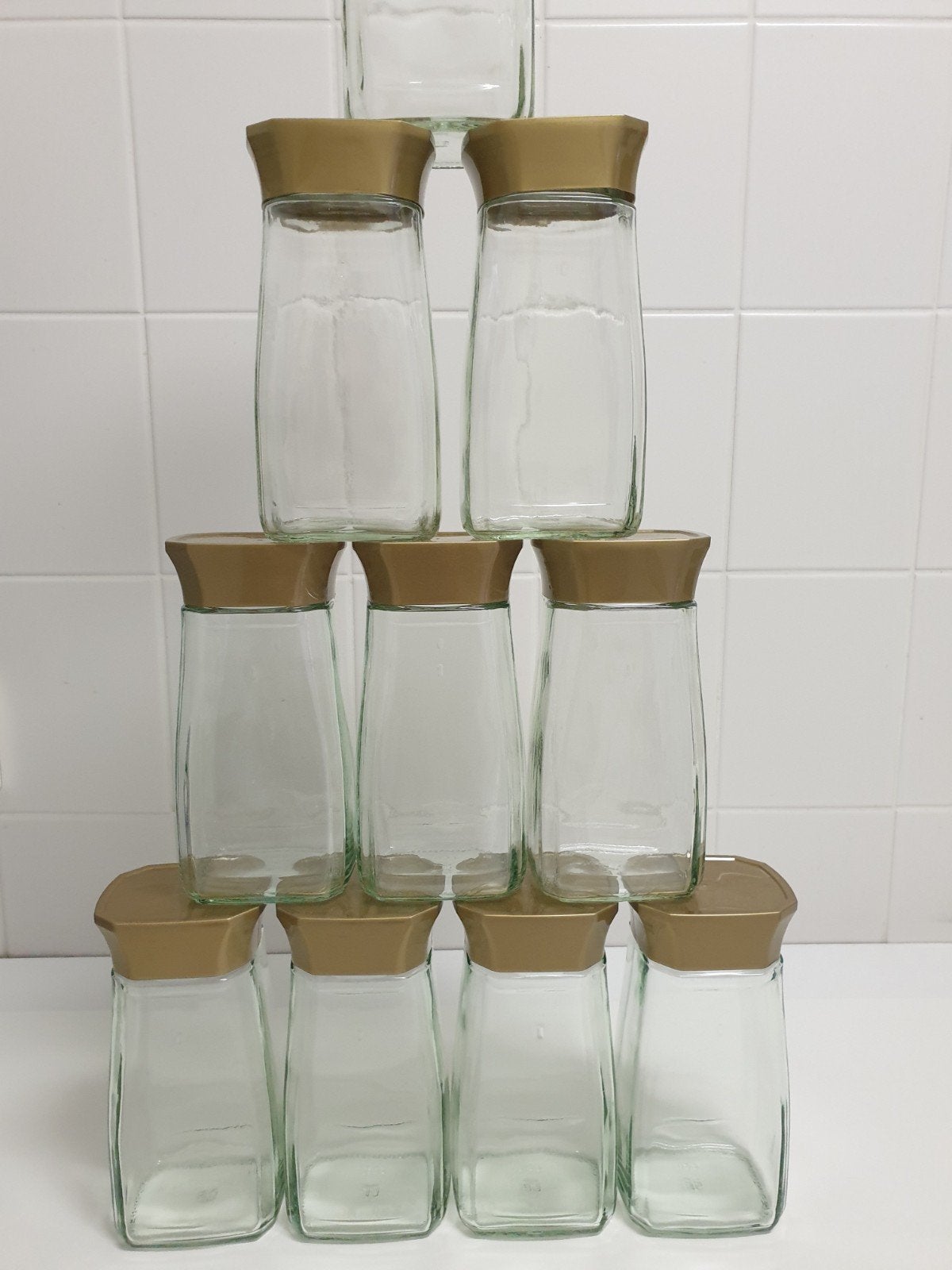 10 Lege glazen potten van 750ml, Ophalen of Verzenden, Zo goed als nieuw, Glas, Pot, Bus of Blik