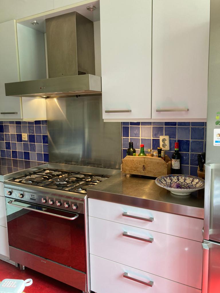 Keller Keuken grijs/ijsblauw glans, Ophalen, Gebruikt, Overige kleuren, Hoekkeuken