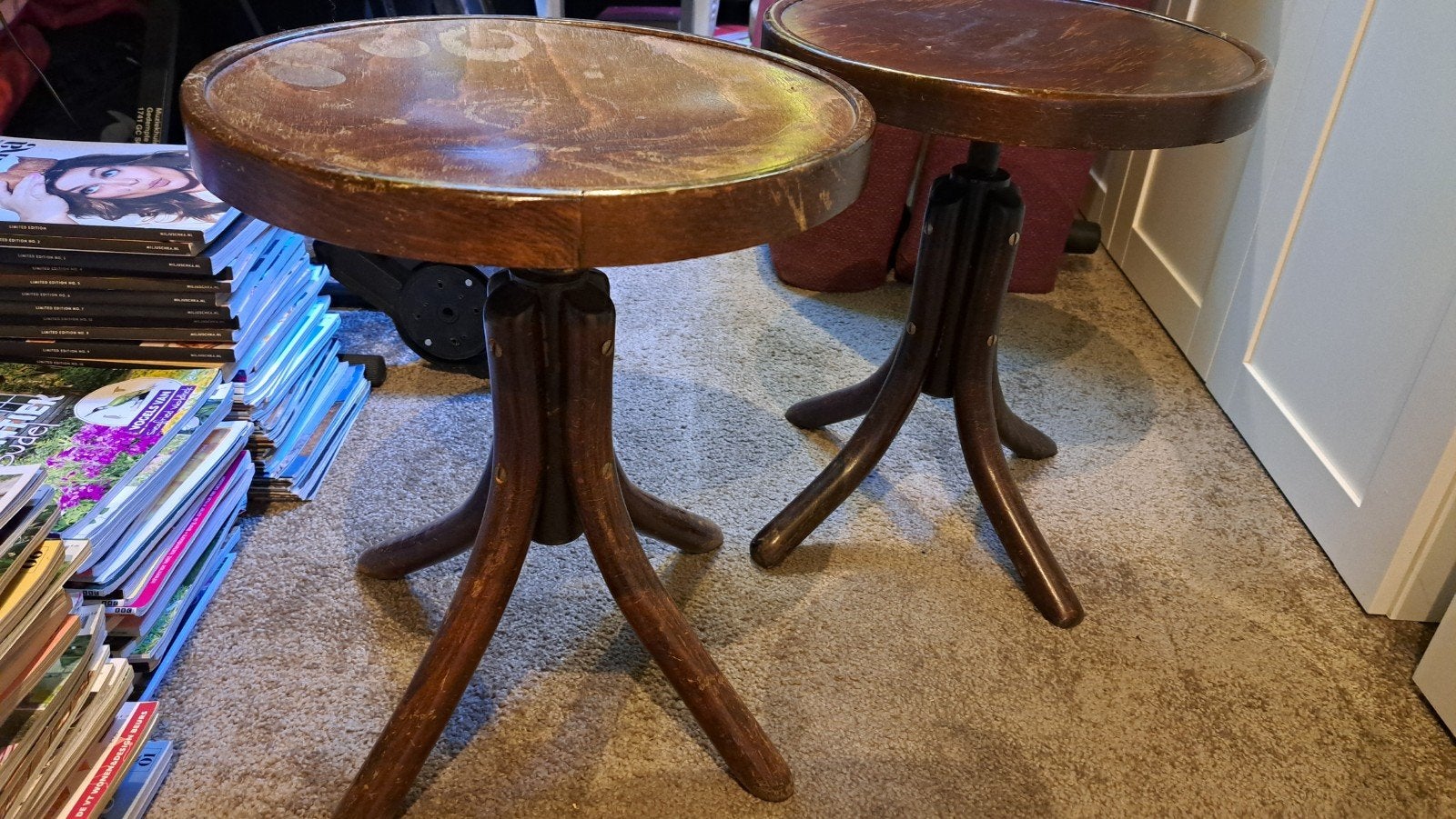 Thonet vintage houten pianokrukje/bijzettafel, Ophalen