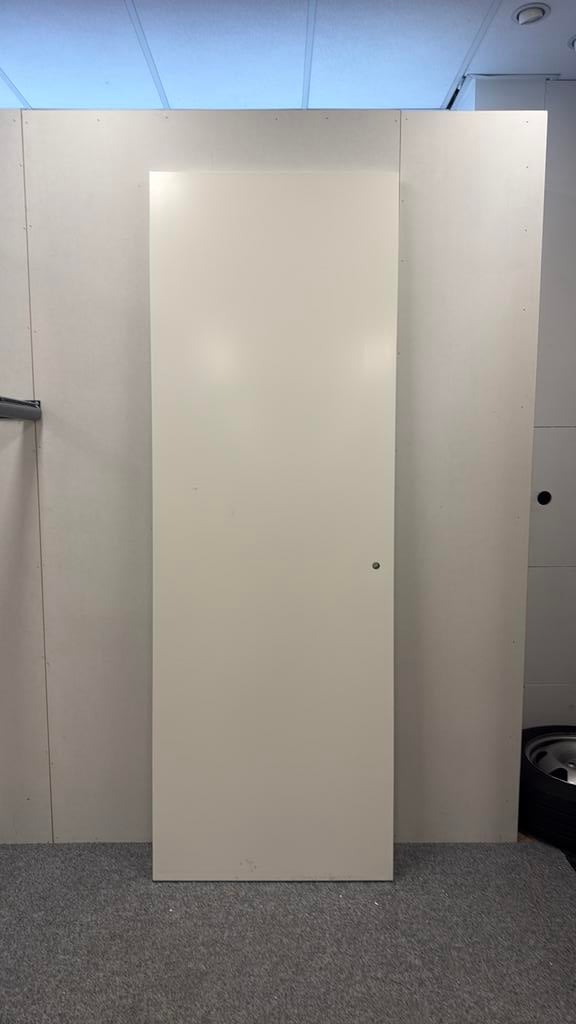 Mp 319 witte opdekdeur Links 231,5/78cm Linksdraaiend, Ophalen, Binnendeur, Zo goed als nieuw, 120 cm of meer