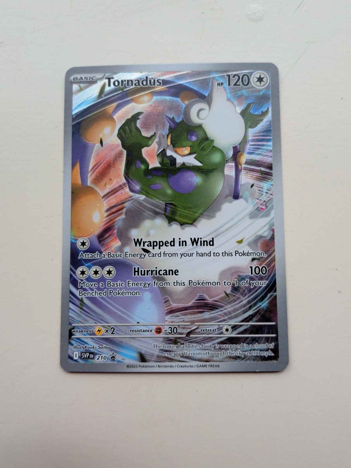 Tornadus PROMO SVP 210 Pokémon Kaart - PackFresh, Ophalen of Verzenden, Nieuw, Losse kaart, Foil