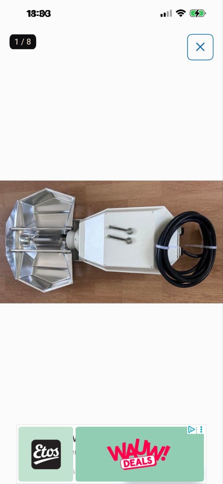 Kweeklamp met reflector en toebehoren, Ophalen, Gebruikt, Kweeklamp