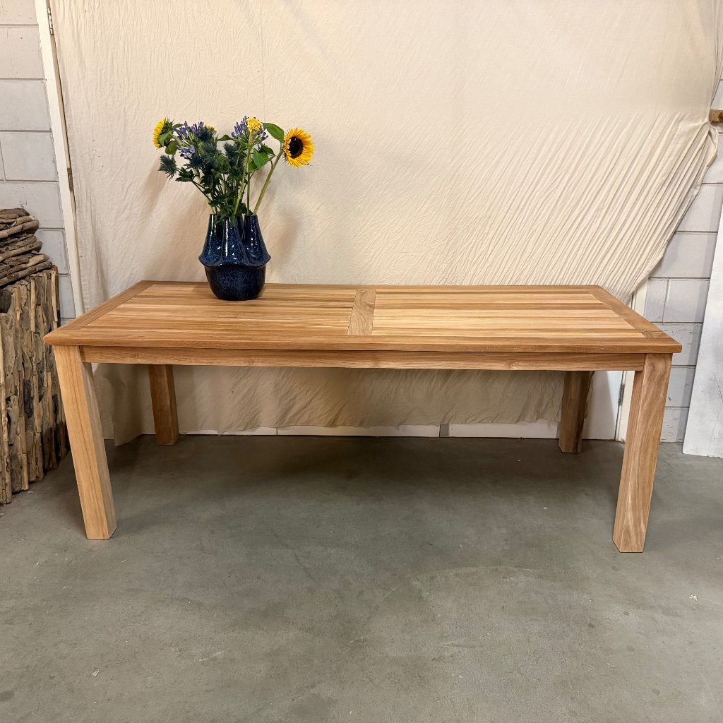 teakhouten tuintafel - 200 x 90 cm - Gratis bezorgd, TTM Wonen, Meubels – (Perzische) Tapijten en Woonaccessoires, Taag 63, 2491 CS, Den Haag (Forepark)