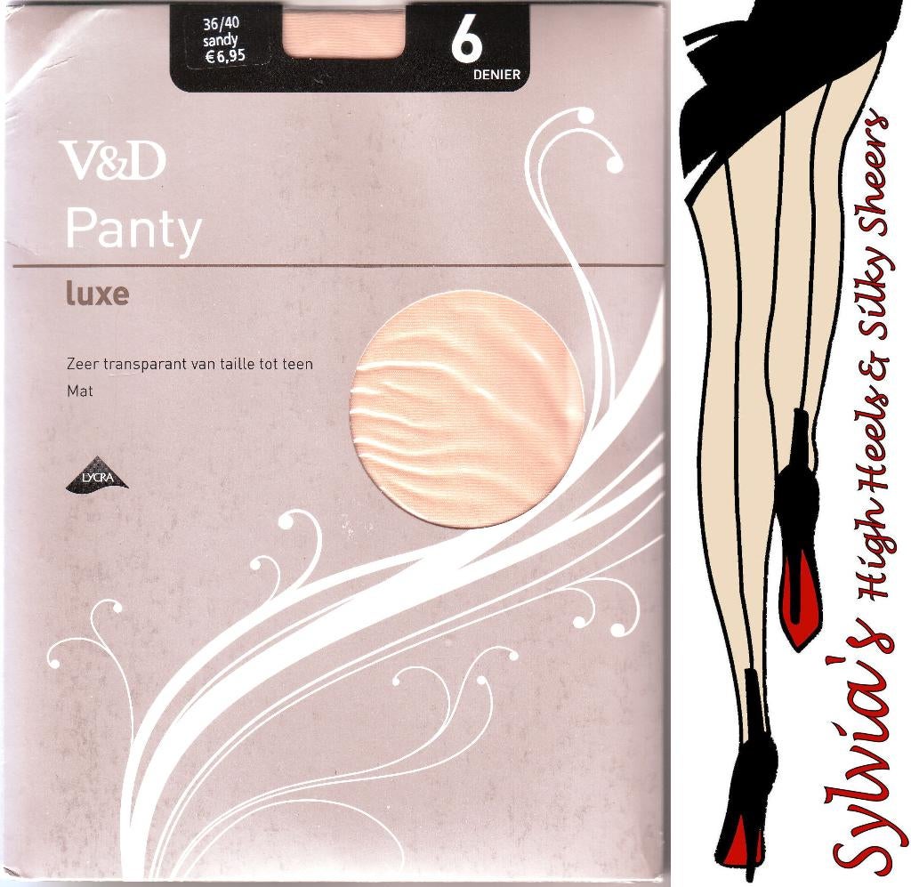 V&D Luxe 6 denier ultradunne allsheer panty in maat 36-40, Maat 36/38 (S), Verzenden, Nieuw, Panty