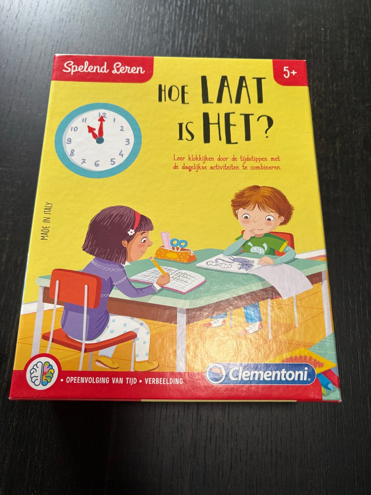 Clementoni Hoe Laat Is Het? Spelend Leren 5+, Ophalen of Verzenden, Zo goed als nieuw, Puzzelen