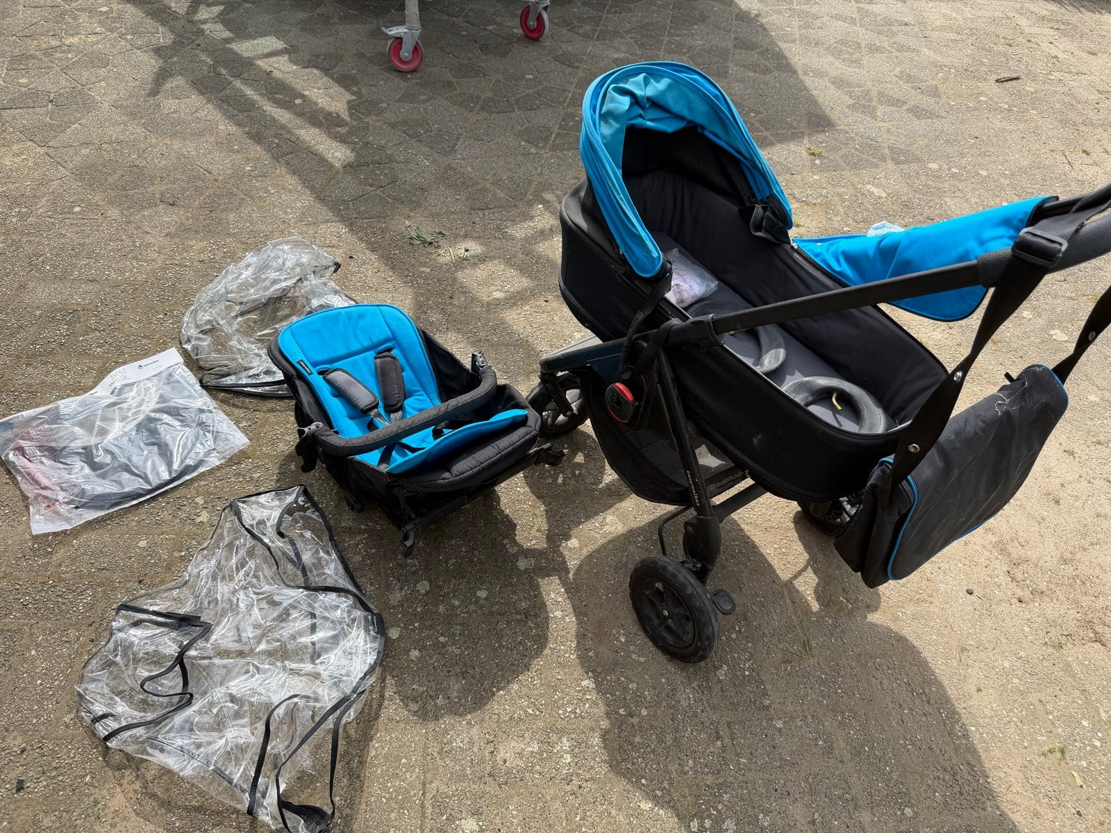 Complete kinderwagen set met accessoires - Deventer, Gebruikt, Luchtbanden, Combiwagen, Ophalen