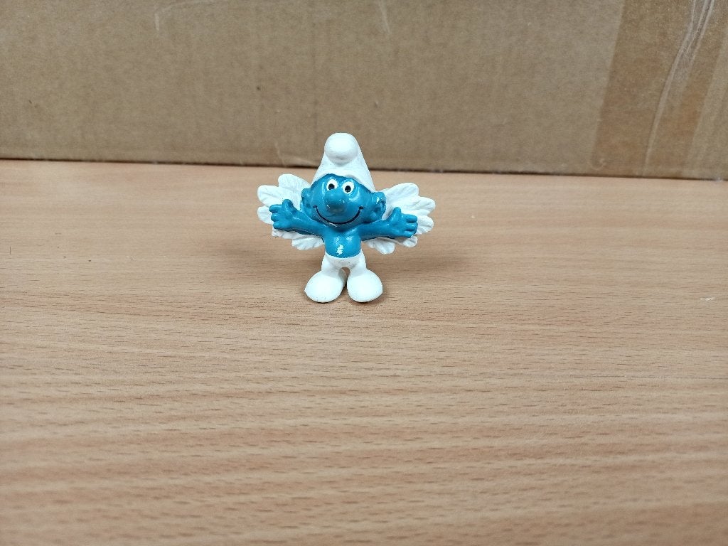 vliegende smurf - vintage Peyo Schleich, Verzamelen, Ophalen, Gebruikt, Overige Smurfen, Poppetje, Figuurtje of Knuffel
