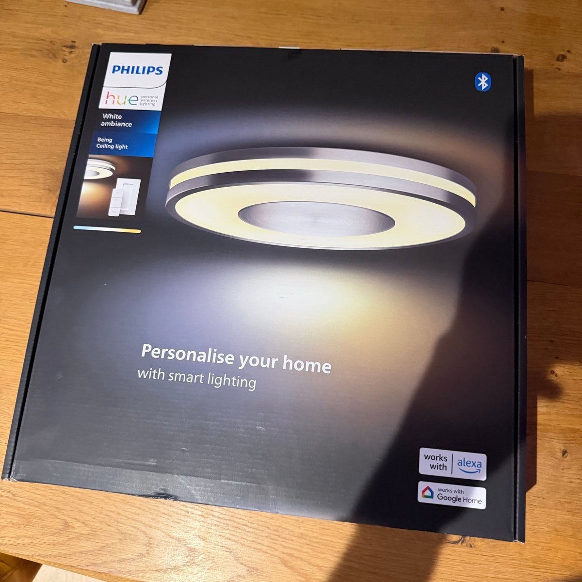 Philips Hue Being Plafondlamp Zilver incl. Afstandsbediening, Ophalen, Zilver, Modern, Overige fittingen
