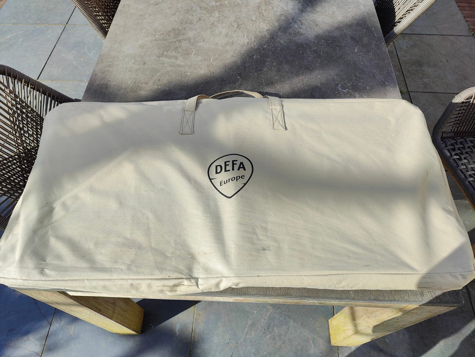 Defa campingkast schuine wand beige, Ophalen of Verzenden, Zo goed als nieuw, Campingkast