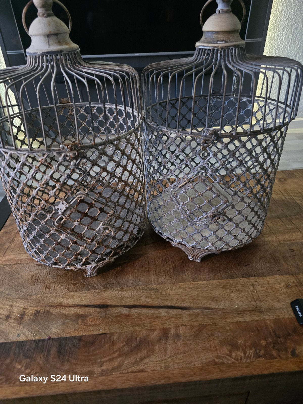 Twee antieke vogelkooien in zeer goede staat, Ophalen of Verzenden