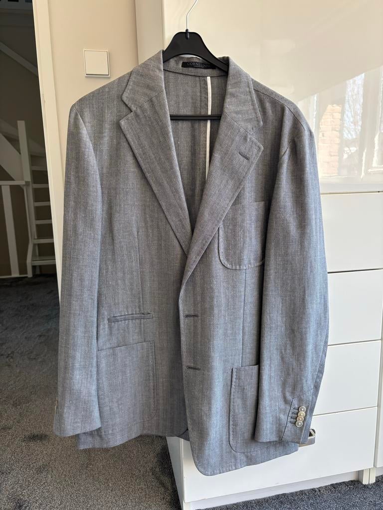 Corneliani Grijze Blazer - Nieuw & Ongedragen - Maat 52, Ophalen of Verzenden, Nieuw, Maat 52/54 (L), Grijs