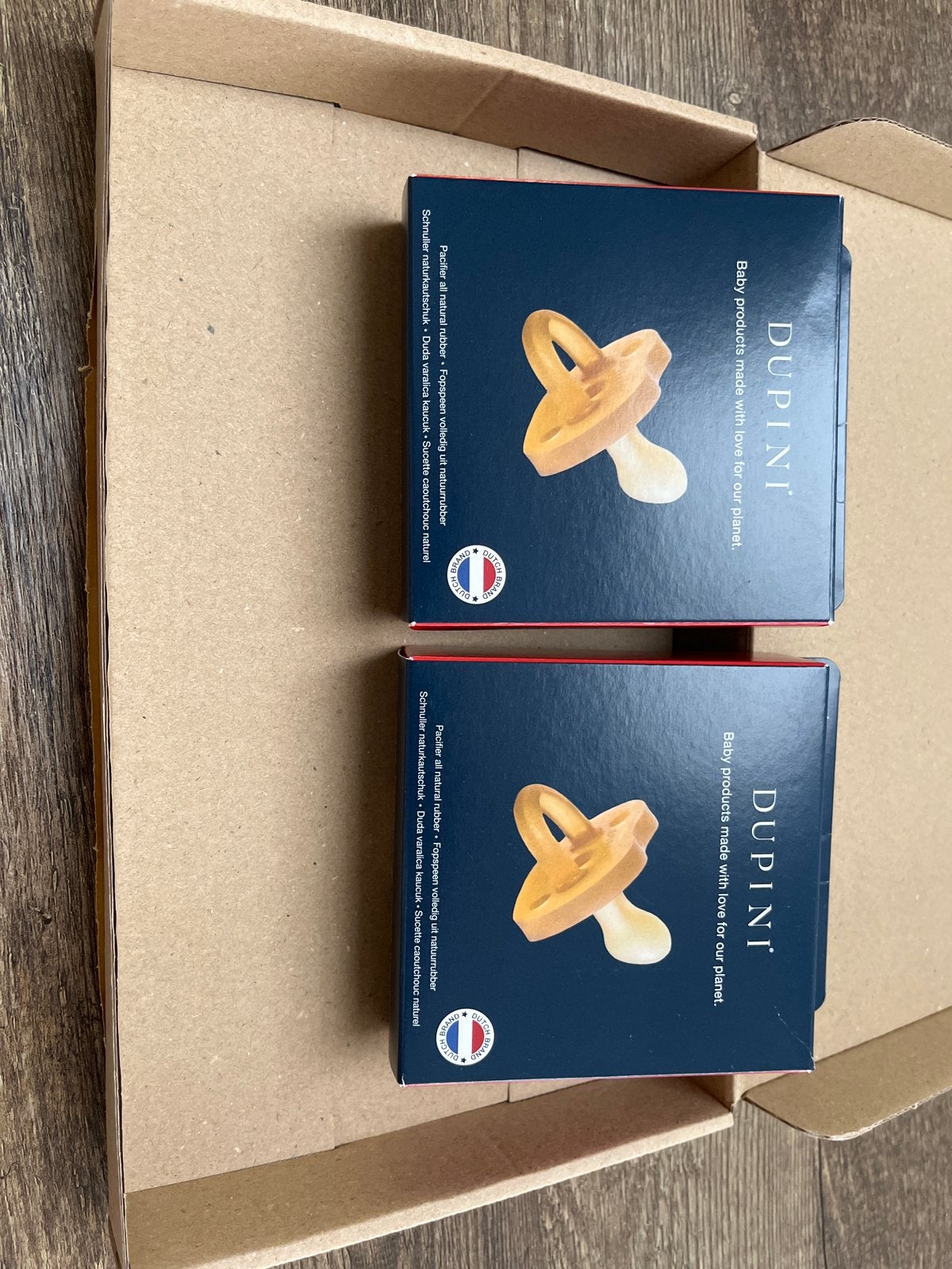 2x Dupini Orthodontische Rubberen Speen 6-12M, Ophalen of Verzenden, Nieuw, Overige typen