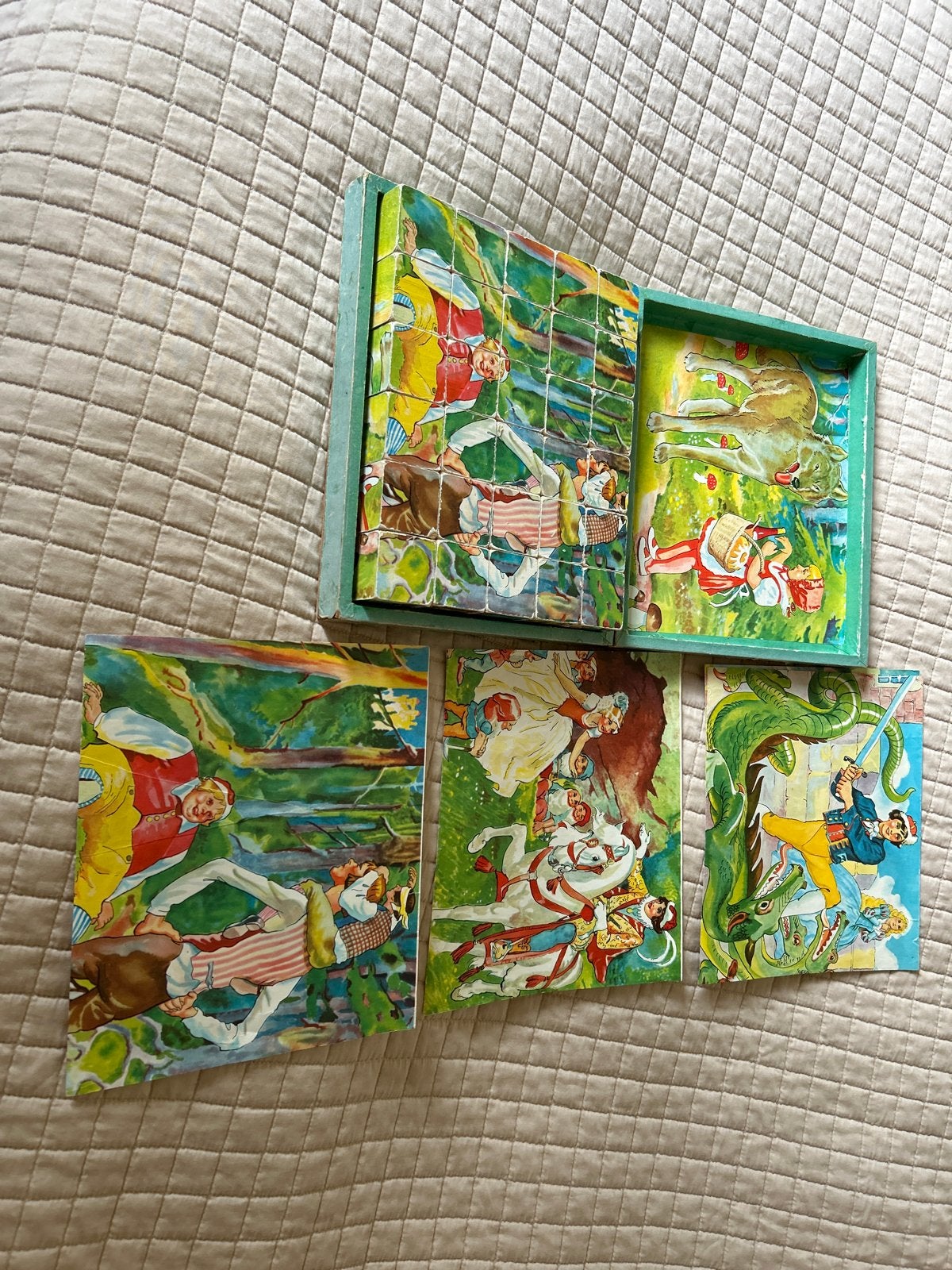Vintage Legpuzzel Sprookjes, Ophalen of Verzenden, Minder dan 500 stukjes, Gebruikt, Legpuzzel