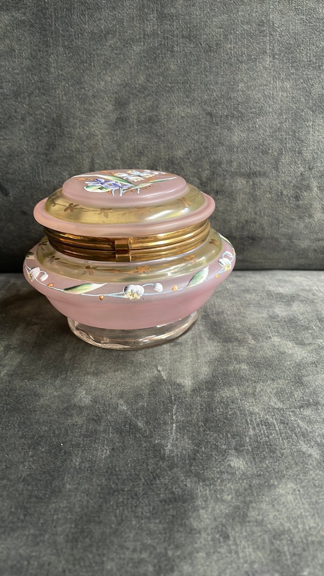 Mooi oude roze met bloemen pot, Antiek en Kunst, Ophalen of Verzenden