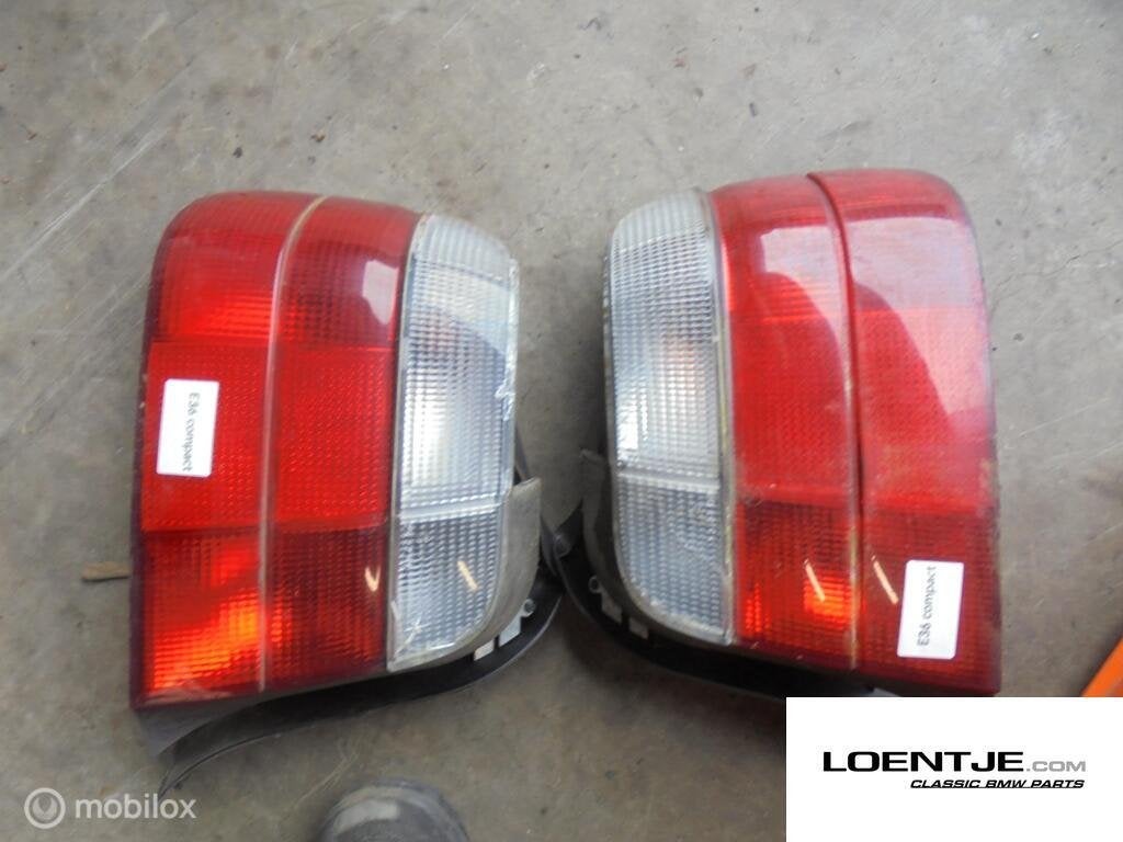 set achterlichten bmw e36 compact met witte knipperlichten, Gebruikt, Ophalen of Verzenden, BMW, BMW