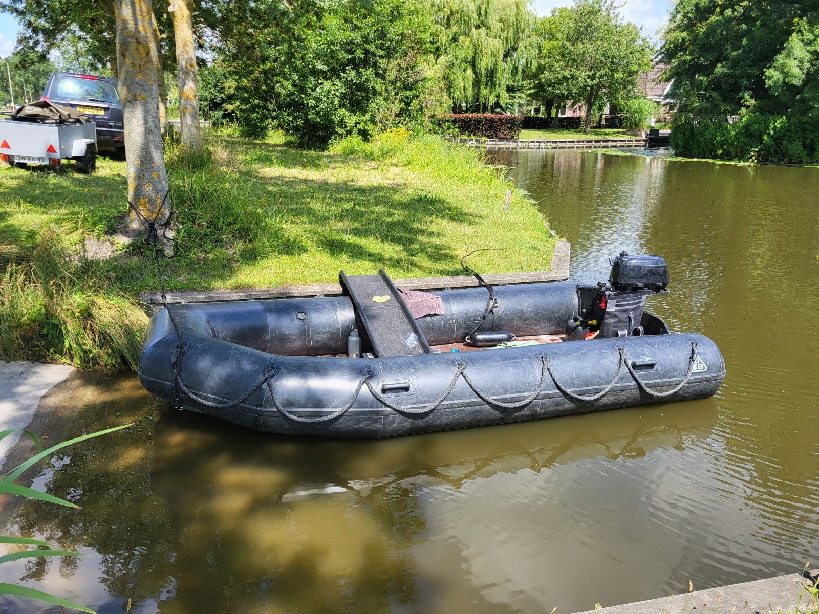 DSB 400 hypalon rubberboot suzuki 6pk 4t extra lightweigt, Ophalen, Peddels