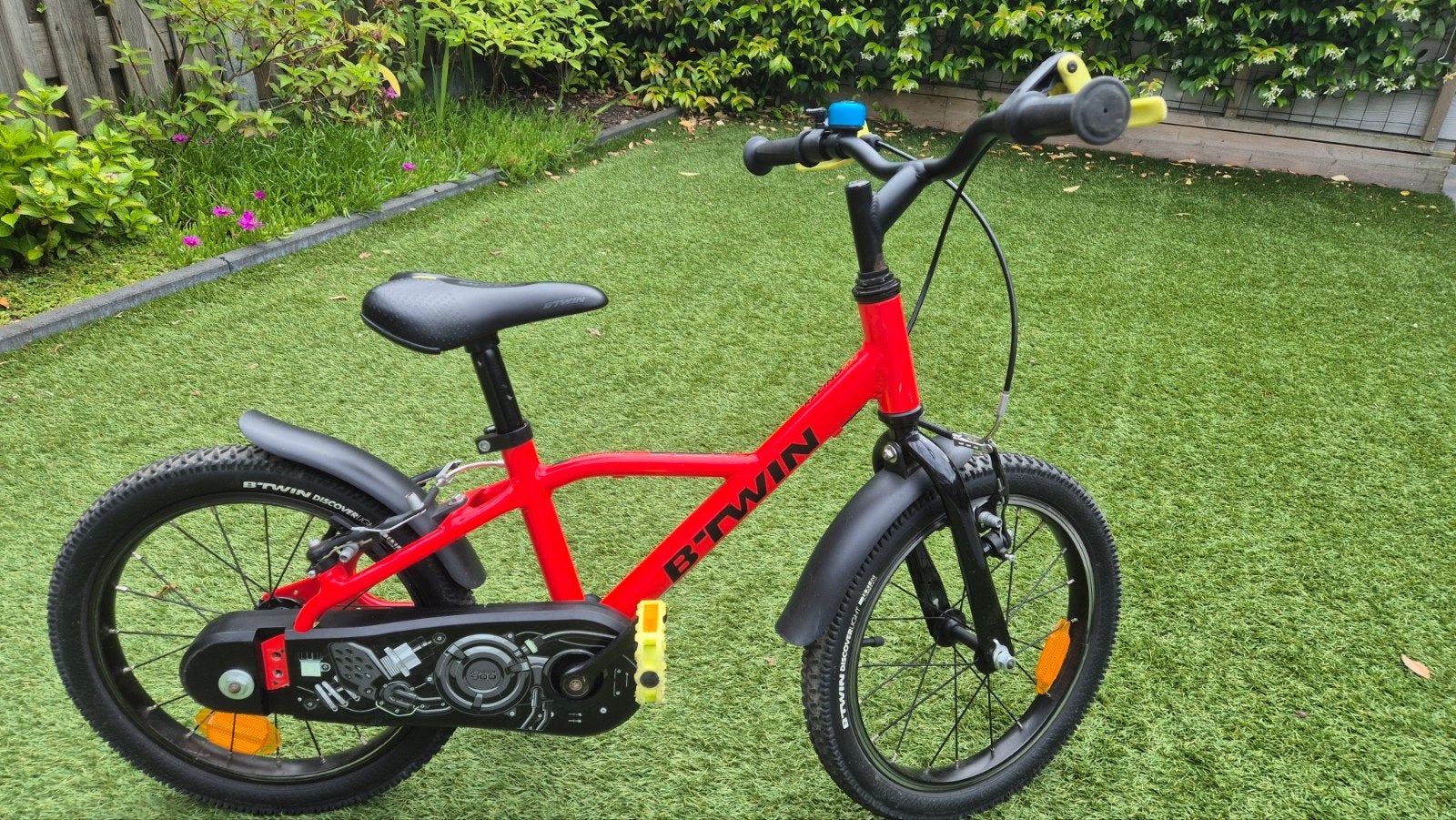 BTWIN kinderfiets 16 inch - Rood (Goede staat), Ophalen, Gebruikt, 16 tot 20 inch, BTWIN