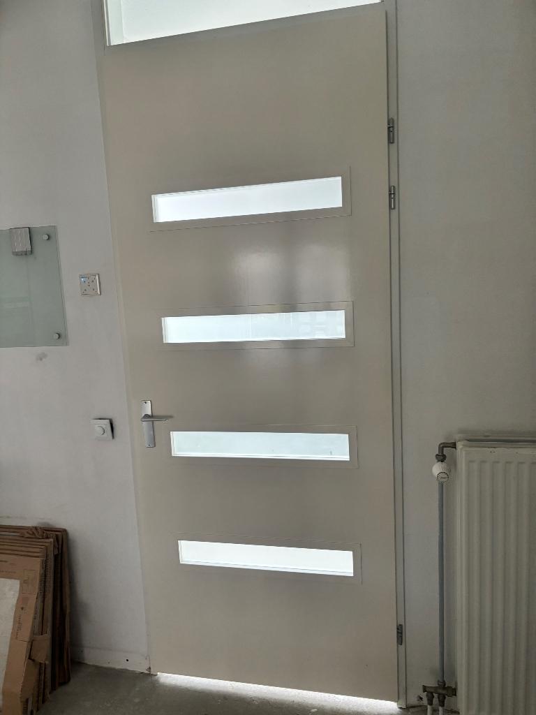 Binnendeur met glas, Doe-het-zelf en Verbouw, Deuren en Horren, Ophalen, 80 tot 100 cm, Binnendeur, Zo goed als nieuw