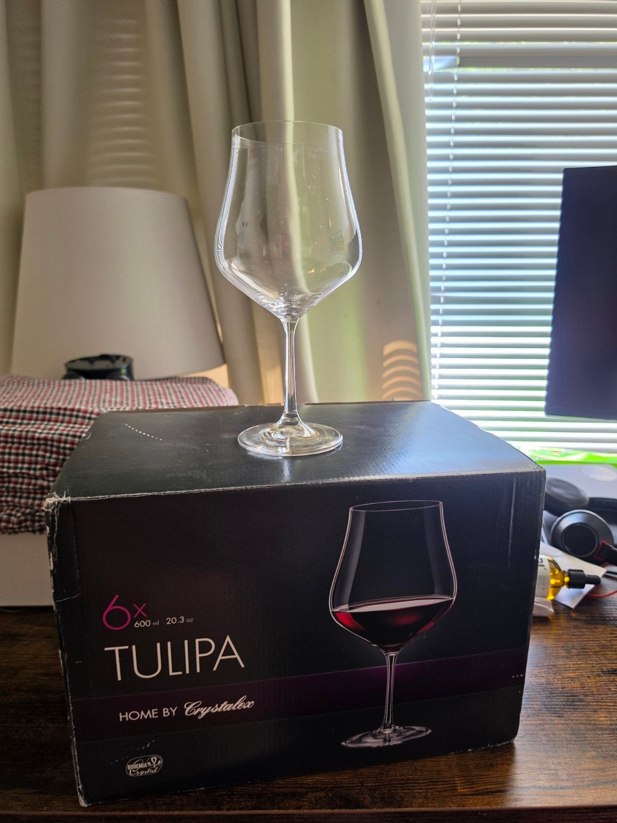 6x TULIPA wijnglazen 600ml - HOME by Crystalex, Huis en Inrichting, Ophalen