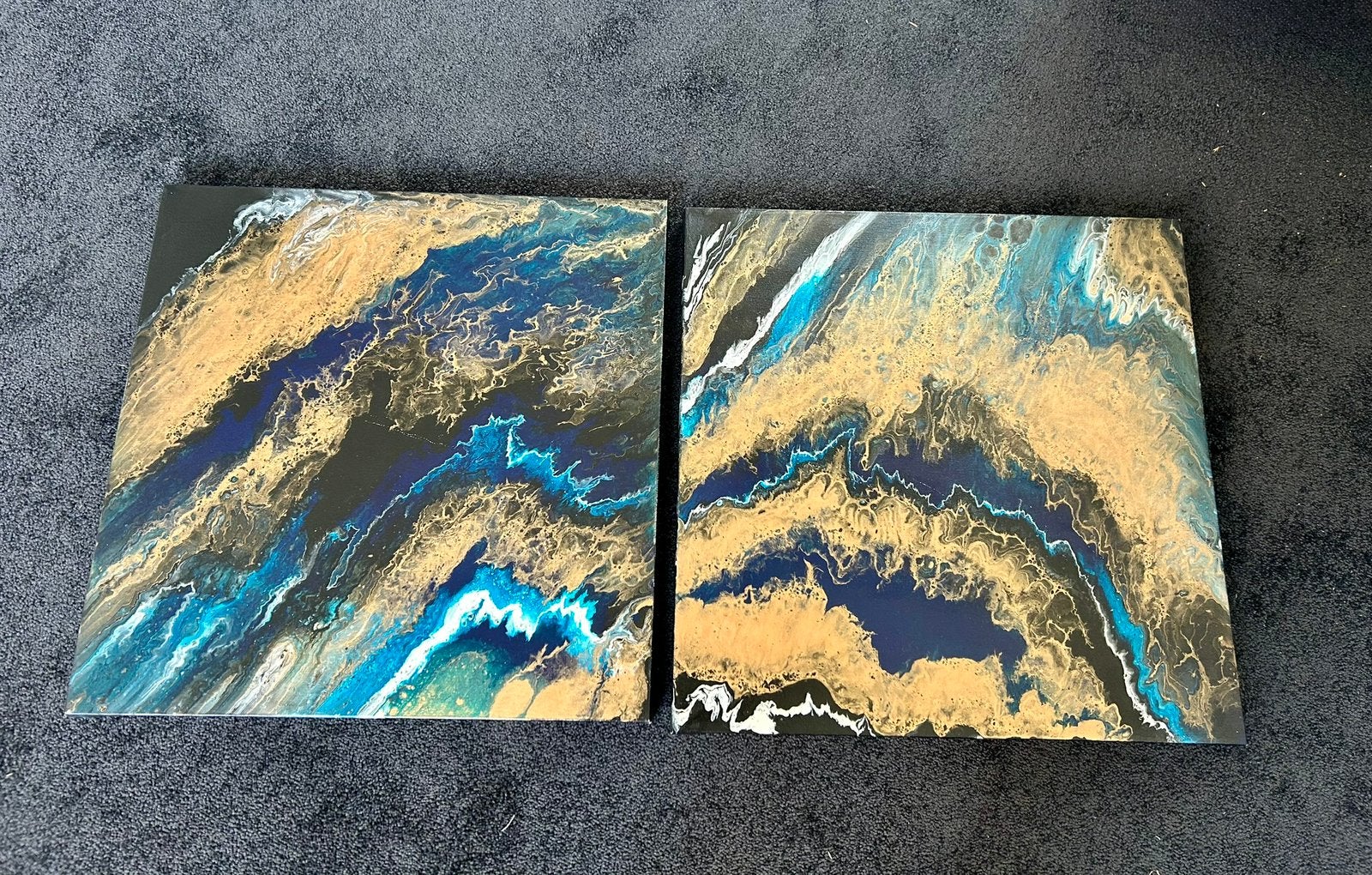 Hand geschilderd schilderij acryl pouring, Ophalen of Verzenden