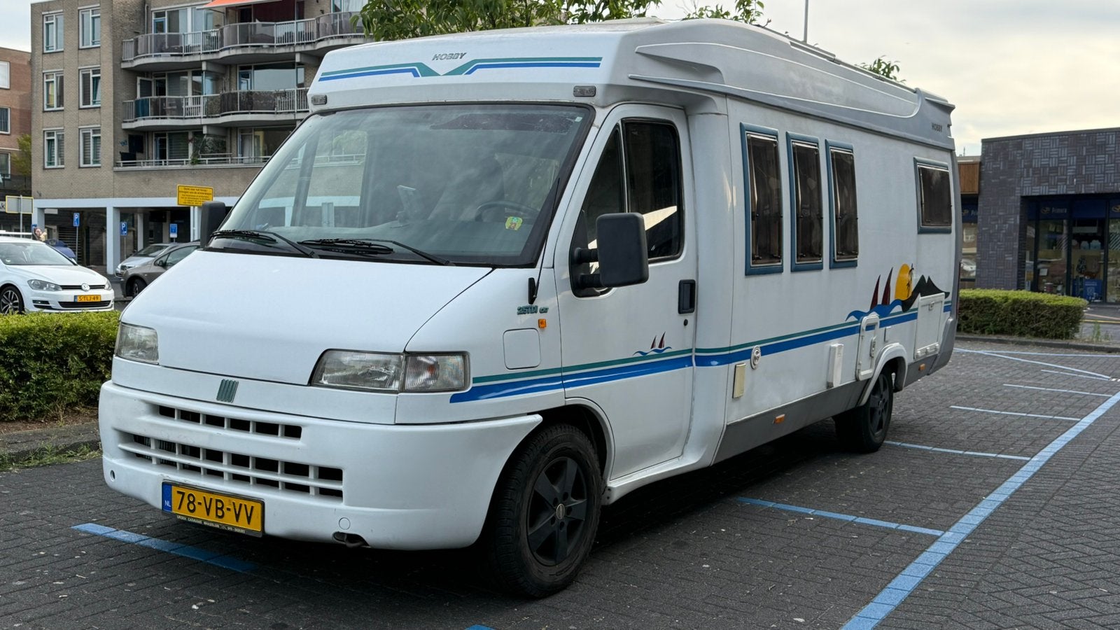 Fiat ducato hobby 650 2.5 TDI, Caravans en Kamperen, Campers, Standaard zit, Fiat, Hobby, 6 tot 7 meter
