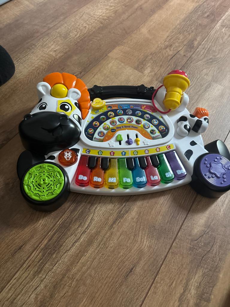 VTech Zing & Speel Piano Zebra - Interactief Muziek Speelgoe, Kinderen en Baby's, Speelgoed | Babyspeelgoed, Gebruikt, Overige typen