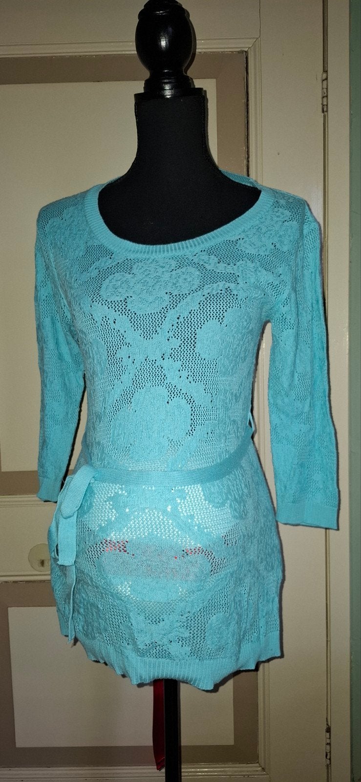 Prénatal turquoise gebreide tuniek maat L, Prénatal, Blauw, Maat 42/44 (L), Ophalen of Verzenden