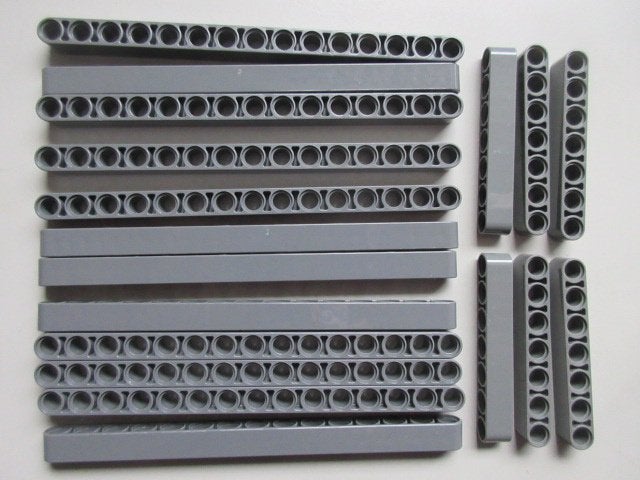 nr. 8160 Nieuwe donkergrijze technic liftarmen/beams, Ophalen of Verzenden, Nieuw, Complete set, Lego