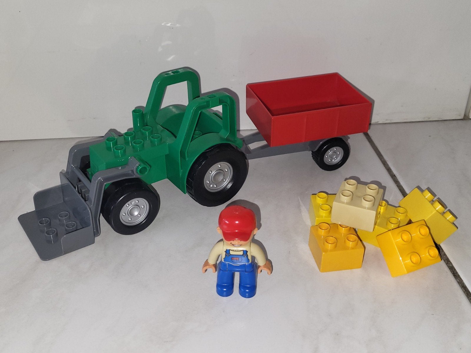 Duplo grote tractor met aanhanger, Gebruikt, Ophalen of Verzenden, Duplo, Duplo