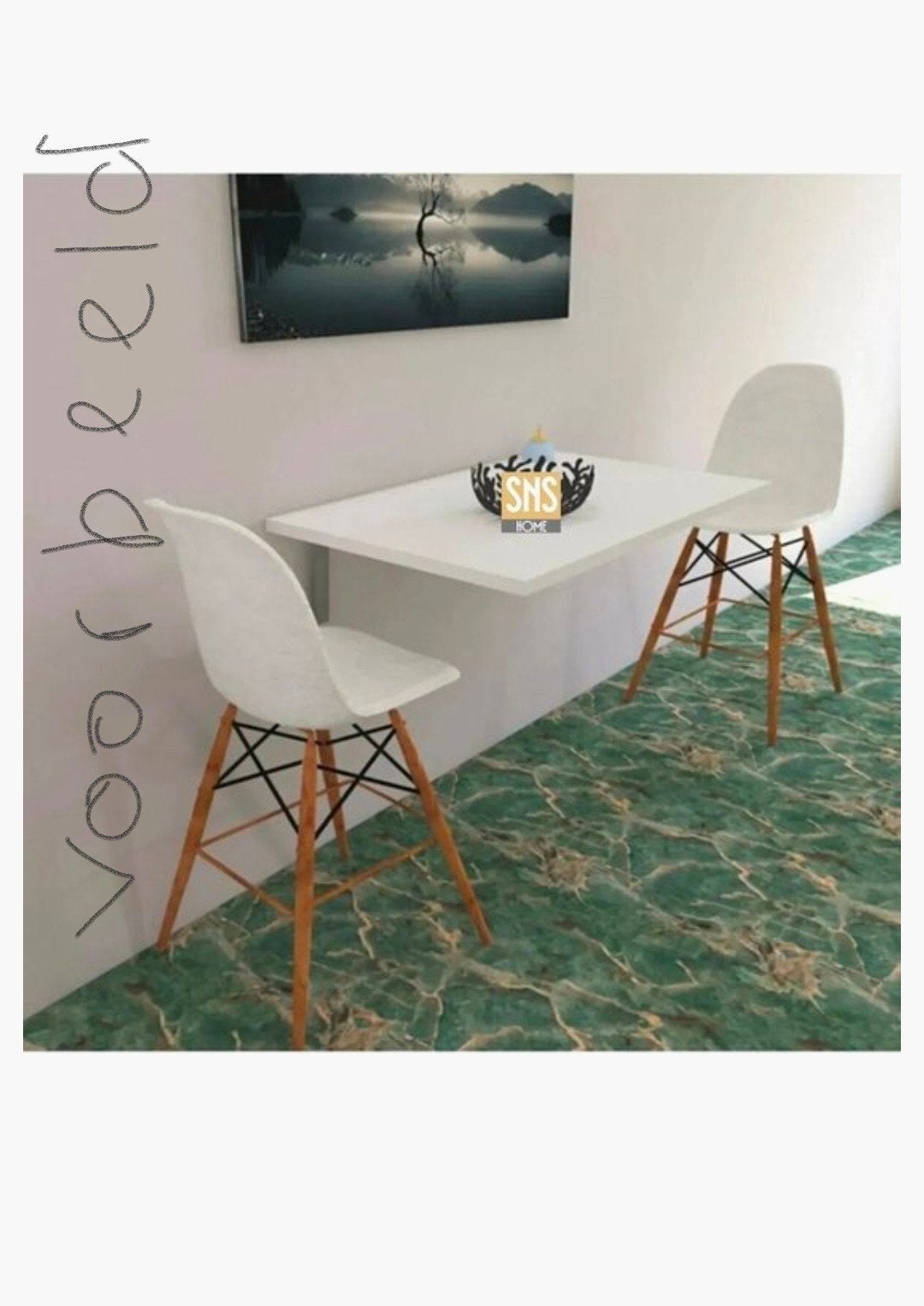 IKEA NORBERG opklapbare wandtafel - wit, Ophalen, Overige materialen, Gebruikt, 50 tot 100 cm