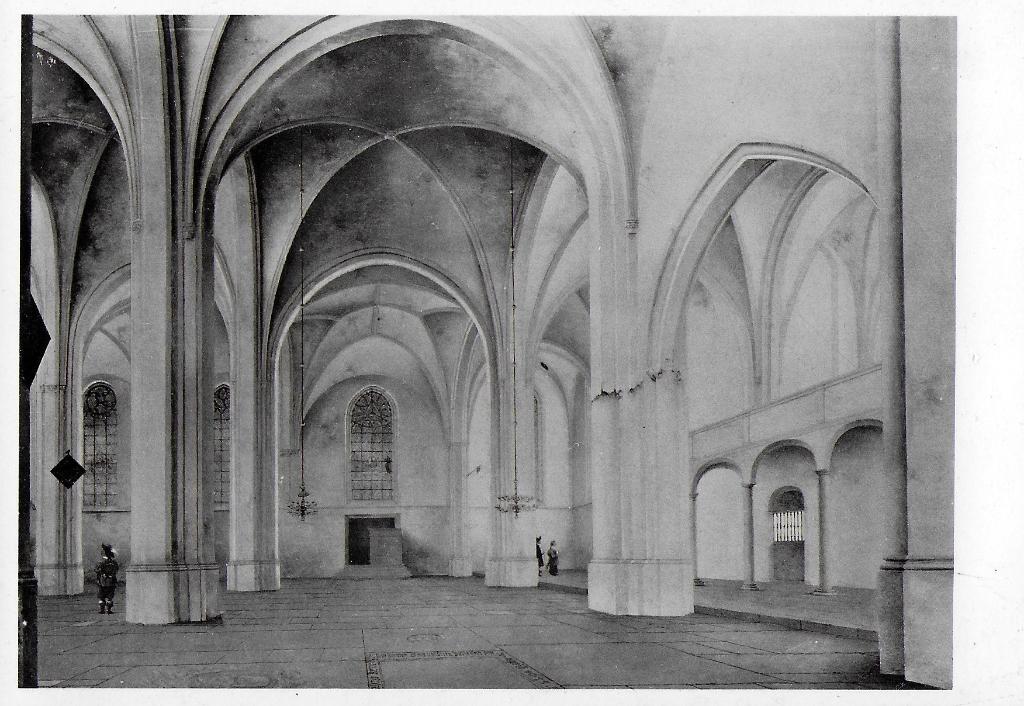 Rhenen interieur st cunera ongelopen ansichtkaart ( 673 ), Ophalen of Verzenden, 1960 tot 1980, Ongelopen, Utrecht