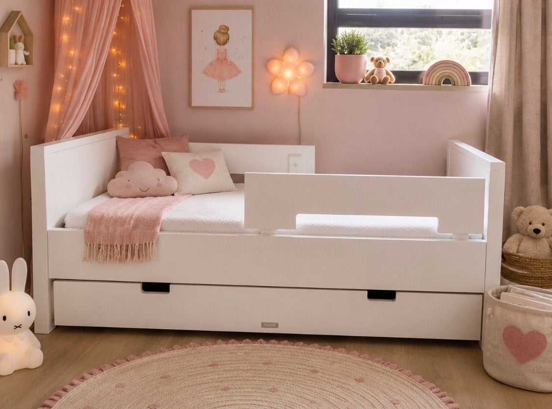 Te koop! Bopita kinderbed + Aerosleep matras 70x150, Kinderen en Baby's, Kinderkamer | Bedden, Ophalen, 70 tot 85 cm, 140 tot 160 cm