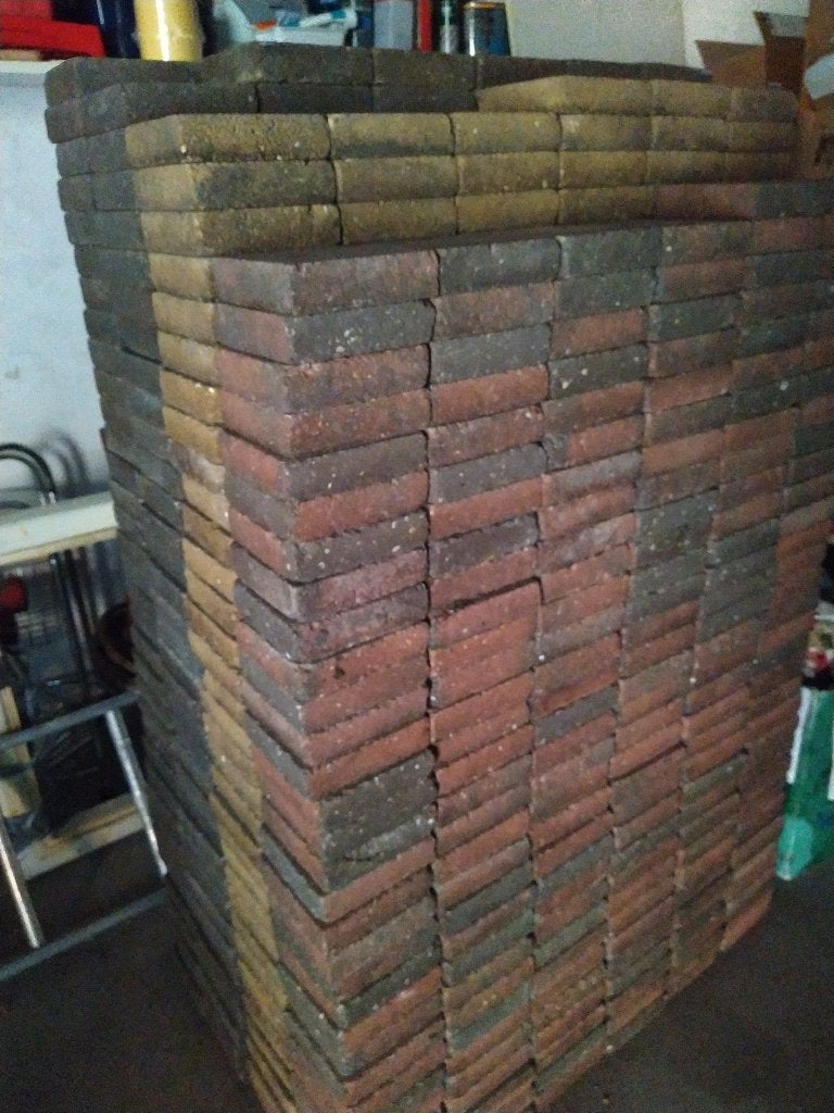 Terrastegels 15 x15 cm GRATIS circa 18,5 m2, Ophalen, Gebruikt, 10 m² of meer, Beton