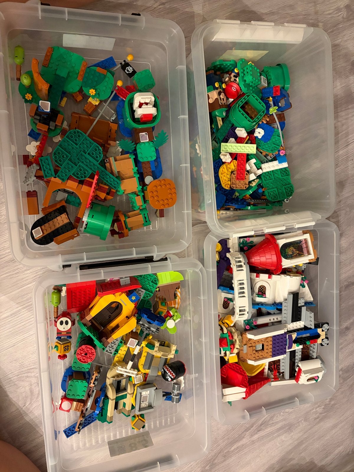Grote partij LEGO Super Mario met Mario en Luigi figuren, Ophalen, Zo goed als nieuw, Overige merken
