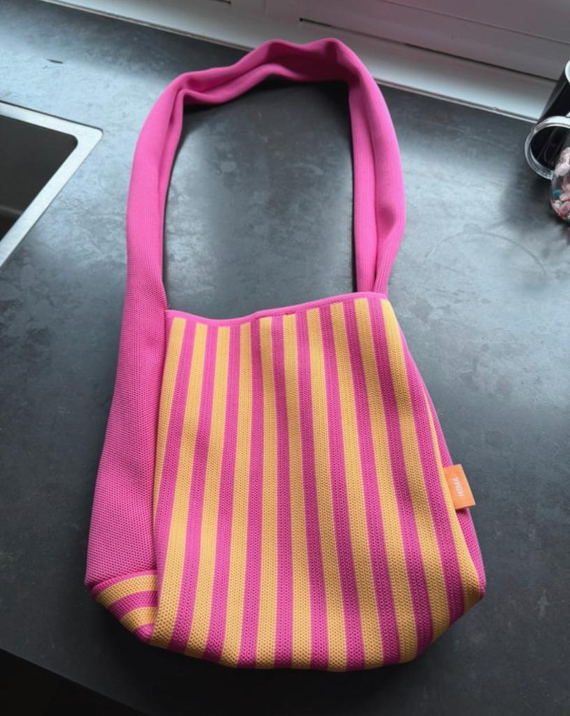 roze/ oranje tas, Ophalen of Verzenden, Zo goed als nieuw